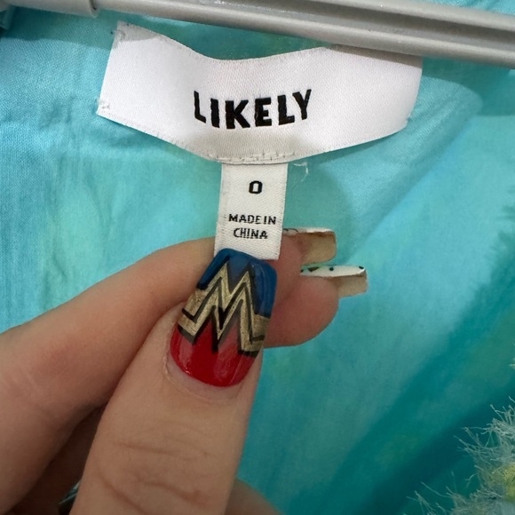 Likely Blue and Green Maxi A-Line Skirt with Smocked Tiered Design - Picture 6 of 12